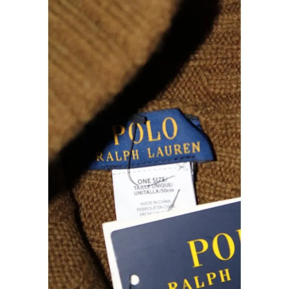 Polo Ralph Lauren Men's Skull Cap Beanie Winter Hat Olive Green O/S‎ NWT $59